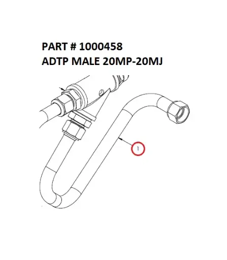[1050 XR - 1000458] Male Adapter 20MP-20MJ for Serco 1050XR (Part 1000458)
