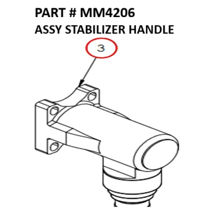 [1050 XR - MM4206] Serco 1050XR Stabilizer Handle Assembly (Part MM4206)