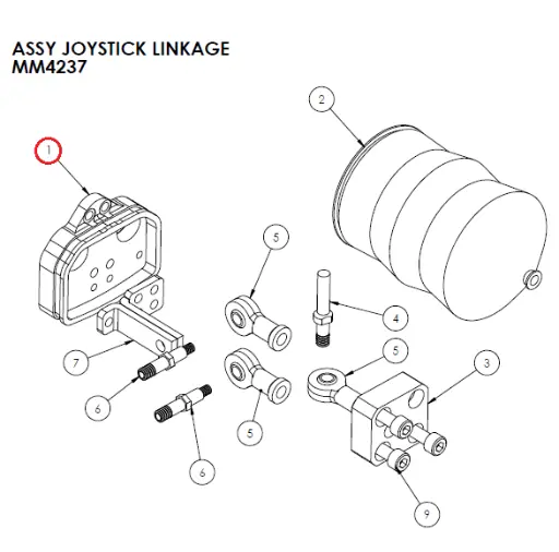 [1050 XR - MM4250] Serco 1050XR Joystick Mount Plate (Part MM4250)