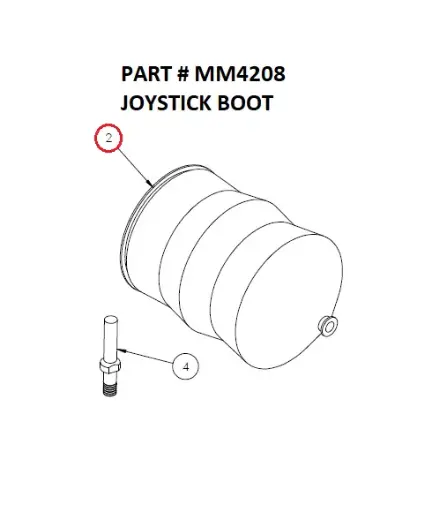 [1050 XR - MM4208] Serco 1050XR Joystick Boot (Part MM4208)