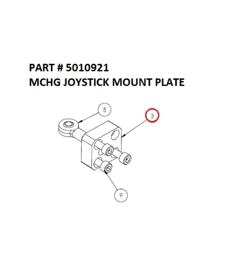 [1050 XR - 5010921] Serco 1050XR Machined Joystick Mount Plate (Part 5010921)