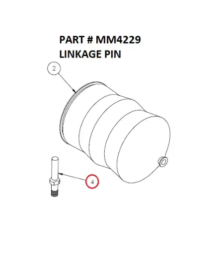 [1050 XR - MM4229] Serco 1050XR Linkage Pin (Part MM4229)