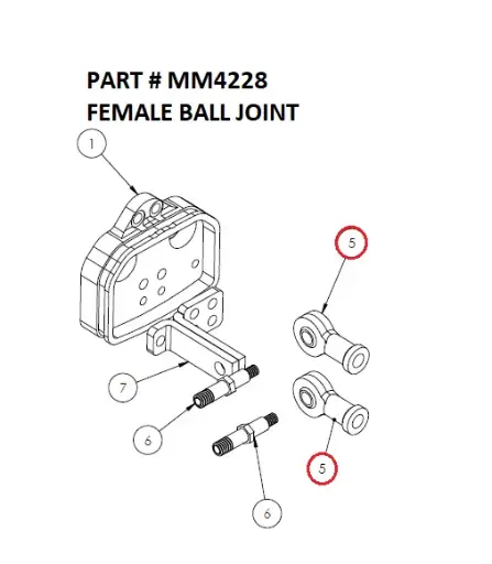 [1050 XR - MM4228] Serco 1050XR Female Ball Joint (Part MM4228)