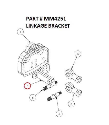 [1050 XR - MM4251] Serco 1050XR Linkage Bracket (Part MM4251)