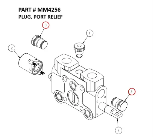[1050 XR - MM4256] Serco 1050XR Plug, Port Relief (Part MM4256)