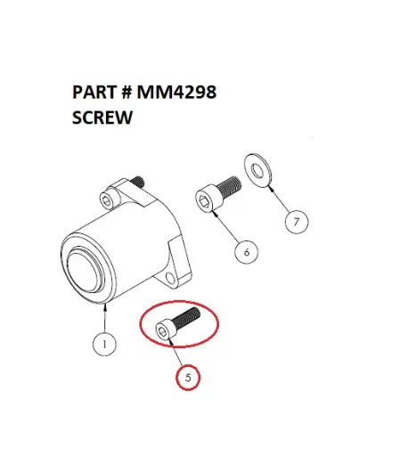 [1050 XR - MM4298] Serco 1050XR Hydrocontrol Valve Screw (Part MM4298)