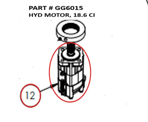[1050 XR - GG6015] Serco 1050XR & Grapple Hydraulic Motor, 18.6 cu. in. (Part GG6015)