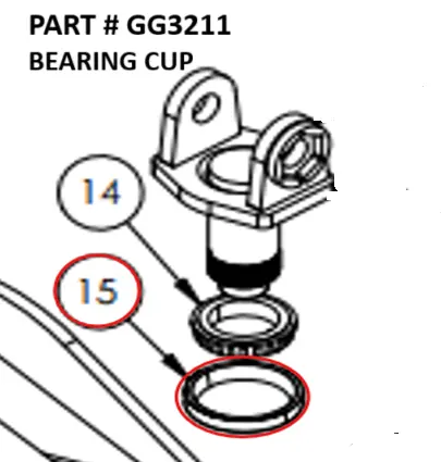[1050 XR - GG3211] Serco 1050XR & Grapple Bearing Cup (Part GG3211)