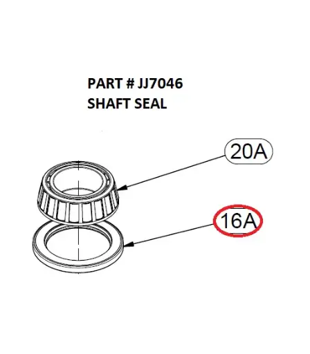 [1050 XR - JJ7046] Serco 1050XR Gearbox Shaft Seal (Part JJ7046)