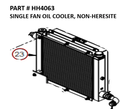 [1050 XR - HH4063] Serco 1050XR Single-Fan Hydraulic Oil Cooler, Non-Heresite (Part HH4063)