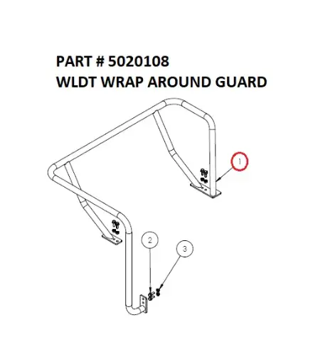 [1050 XR - 5020108] Serco 1050XR Wrap Around Guard Weldment (Part 5020108)