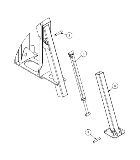 [1050XR - 5010697] INSTALLATION 80/85 HW STAB. LEG, 16.00 X 16.00 PAD 5010697