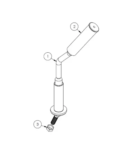 [1050XR - 5020388] ASSY HYDRO. CNTRL HANDLE, LH FOLD-DOWN HOT GRIP 5020388