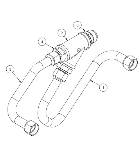 [1050XR - 5010952] HYDRO RETURN ASSY, STRT BOOM 5010952