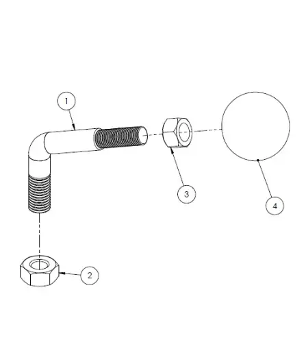 [1050XR - 5010911] ASSY STAB. HANDLE, HYDRO. 5010911