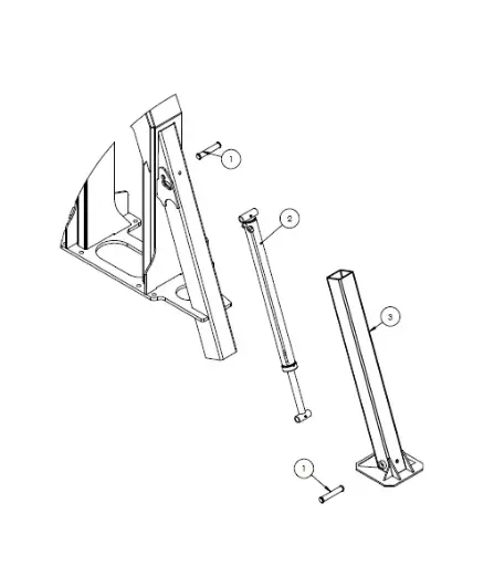[8500 - 5014742] INSTALLATION 80/85 HW STAB. LEG, 16.00 X 16.00 PAD 5014742