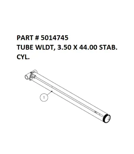 [8500 - 5014745] Serco 8500 Tube Weldment, 3.5" x 44" Stabilizer Cylinder (Part 5014745)