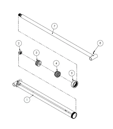 [8500 - 5014744] ASSY STAB. CYL., 3.50 X 44.00 X 2.00 5014744