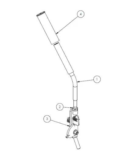 [8500 - 5012021] ASSY HYDRO. CONTROL HANDLE, RH FOLD DOWN WITH HOT GRIPS 5012021