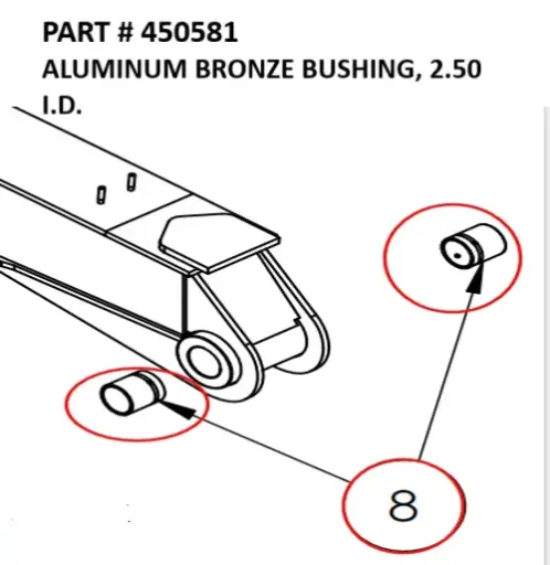[1050 XR - 450581] Serco 1050XR & 8500 Aluminum Bronze Bushing, 2.5" ID (Part 450581)