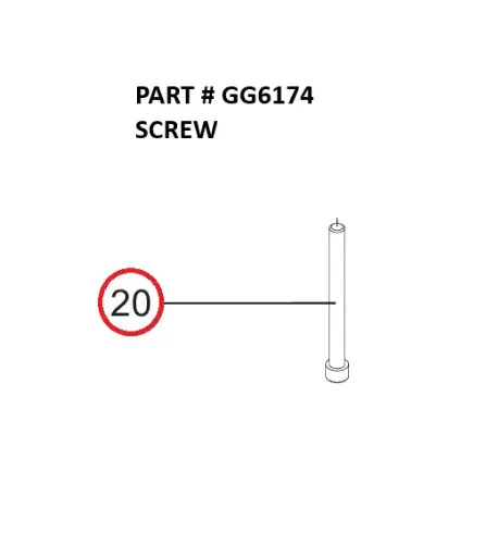 [8500 - GG6174] Serco 8500 Rotator Screw (Part GG6174)