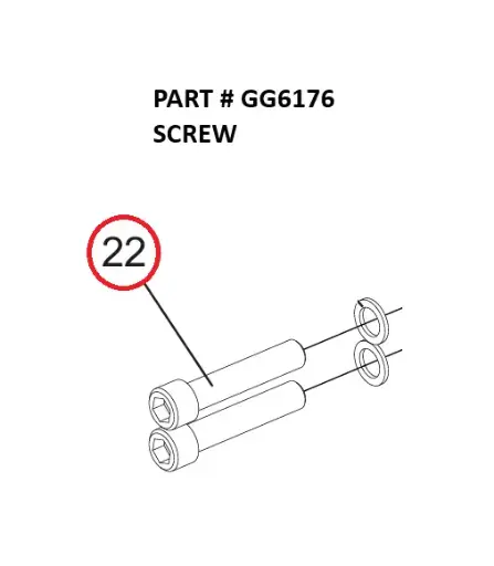 [8500 - GG6176] Serco 8500 Rotator Screw (Part GG6176)