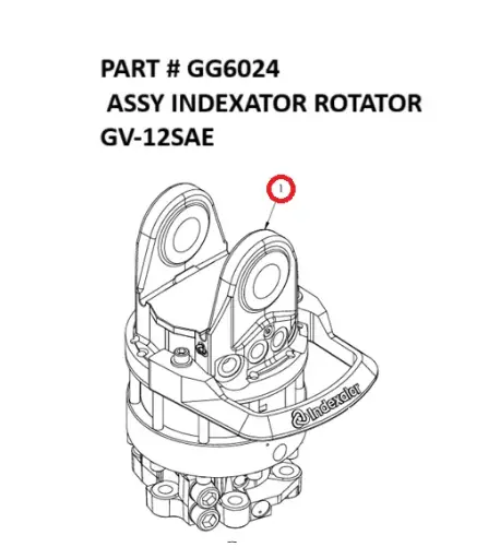 [8500 - GG6024] Serco 8500 Indexator GV-12 SAE Rotator Assembly (Part GG6024)