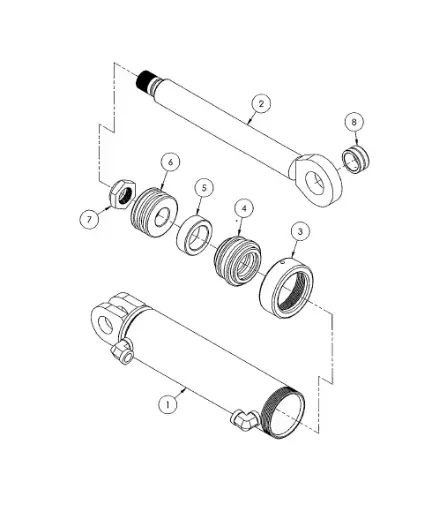 [GRAPPLE - 021226] Serco Grapple Cylinder Assembly, 3.50" x 11" x 2" (Part 021226)