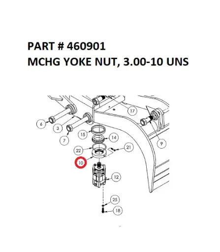 Serco Machined Yoke Nut, 3"-10 UNS