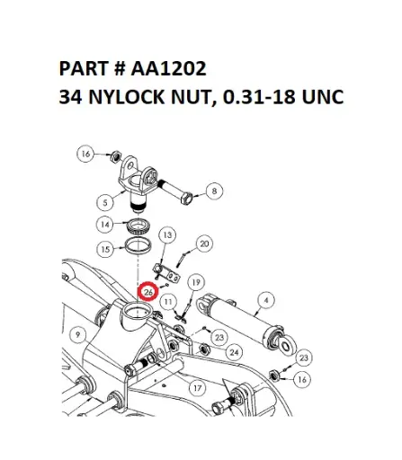 Serco Nylock Nut, 5/16"-18 UNC