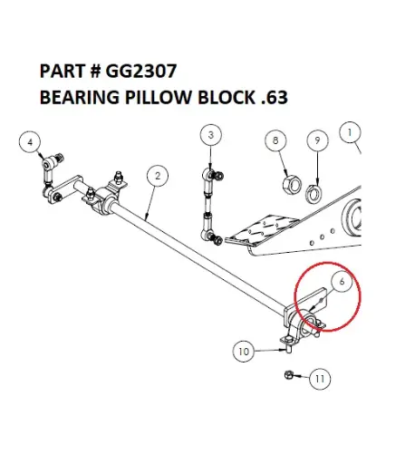[1050 XR - GG2307] Serco 1050XR Pillow Block Bearing .63 (Part GG2307)