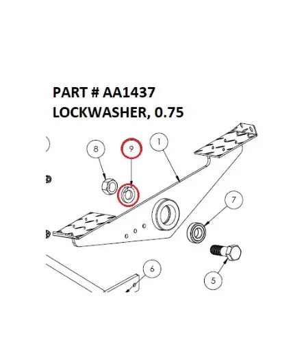 [1050 XR - AA1437] Lock Washer, 3/4" for Serco 1050XR & 8500 (Part AA1437)